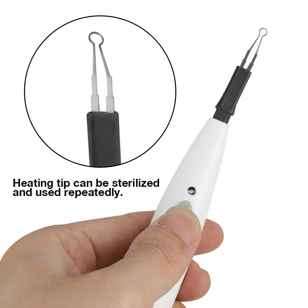 Akozon Guttapercha Cutter Guttapercha Punkte Cutter, Wireless Cordless Zahn Gum Gutta Percha Cutter Heizung mit 4 Stück Fieber Nadel(EU-Stecker)