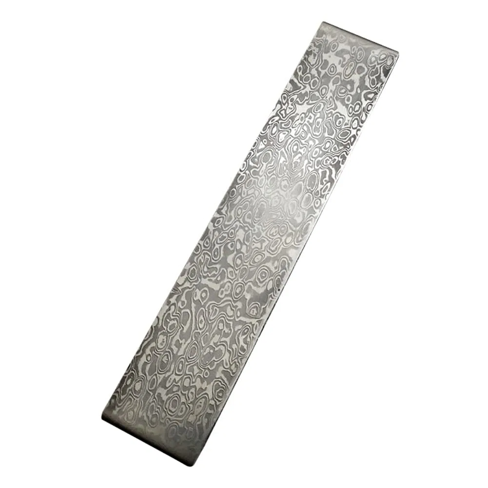Damaskus-Stahl, Billet-Stahl, Sunydog gemusterter Stahl, Schneiden, geglättet, gehärtet, Embryo-Schmiedematerialien für Schneider, DIY-Mehrzweckmaterial