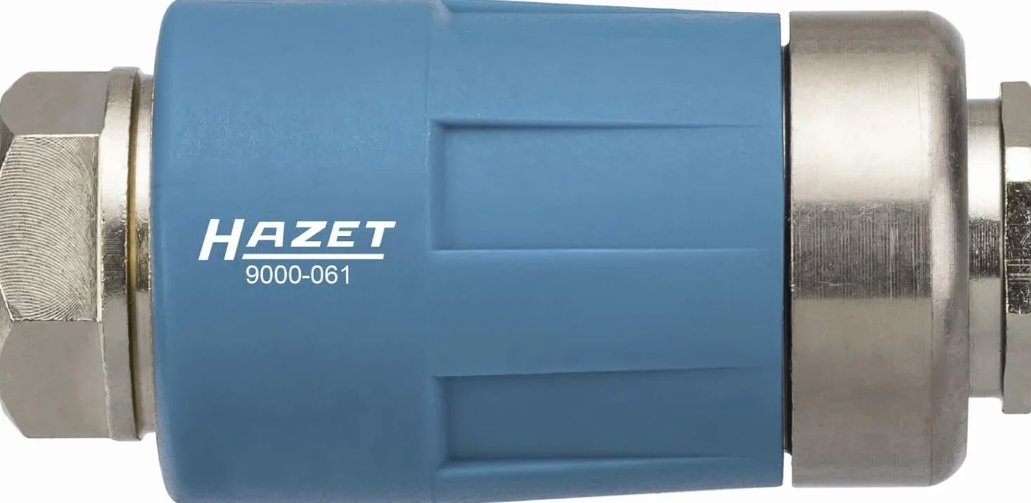 HAZET Sicherheitskupplung 9000-061 I Innengewinde 3/8 Zoll (16,41mm) I passend für alle Luftanschluss-Nippel, sichere und einfache An- und Abkupplung - praktische Einhandbedienung