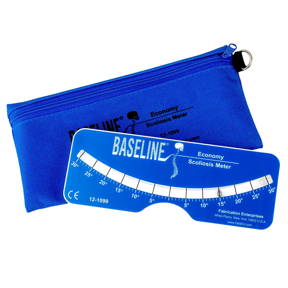 Baseline Scoliometer Kunststoff-Wirbelsäulenmessgerät – Tragbares Skoliose-Screening- und Wirbelsäulenrotations-Messinstrument mit Aufbewahrungstasche