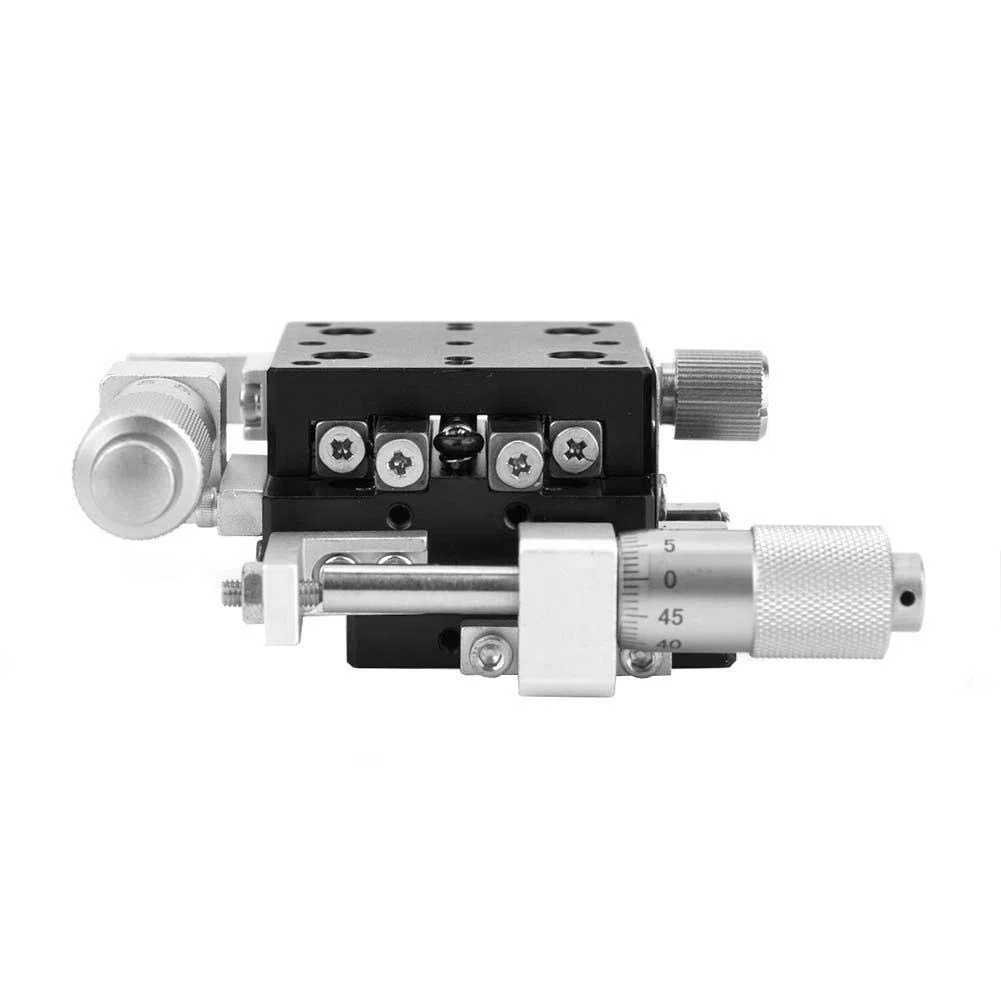 Verrückter Verkauf Manueller XY-Lineartisch, XY-Achsen 40 x 40 mm LY40-CM-Tisch Lineare Kugelstangen Präzisions-Plattform mit manueller Verschiebung