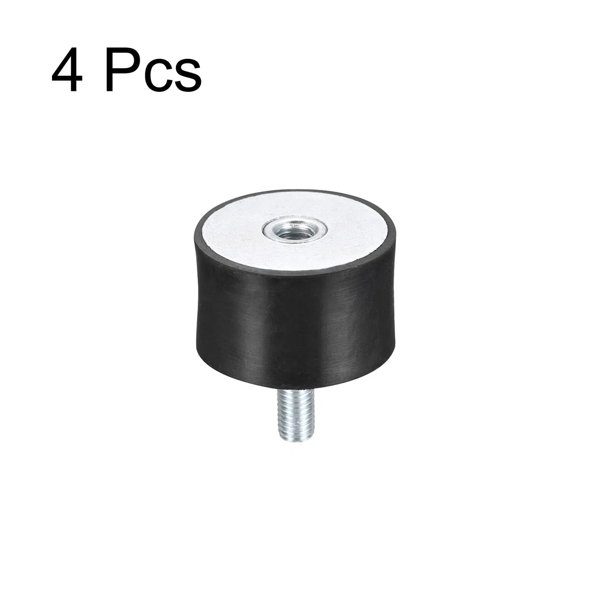 sourcing map 4Stk. Gummilager M10 Außen-/Innengewinde Schwingungsisolator Stoßdämpfer D50mmxH30mm