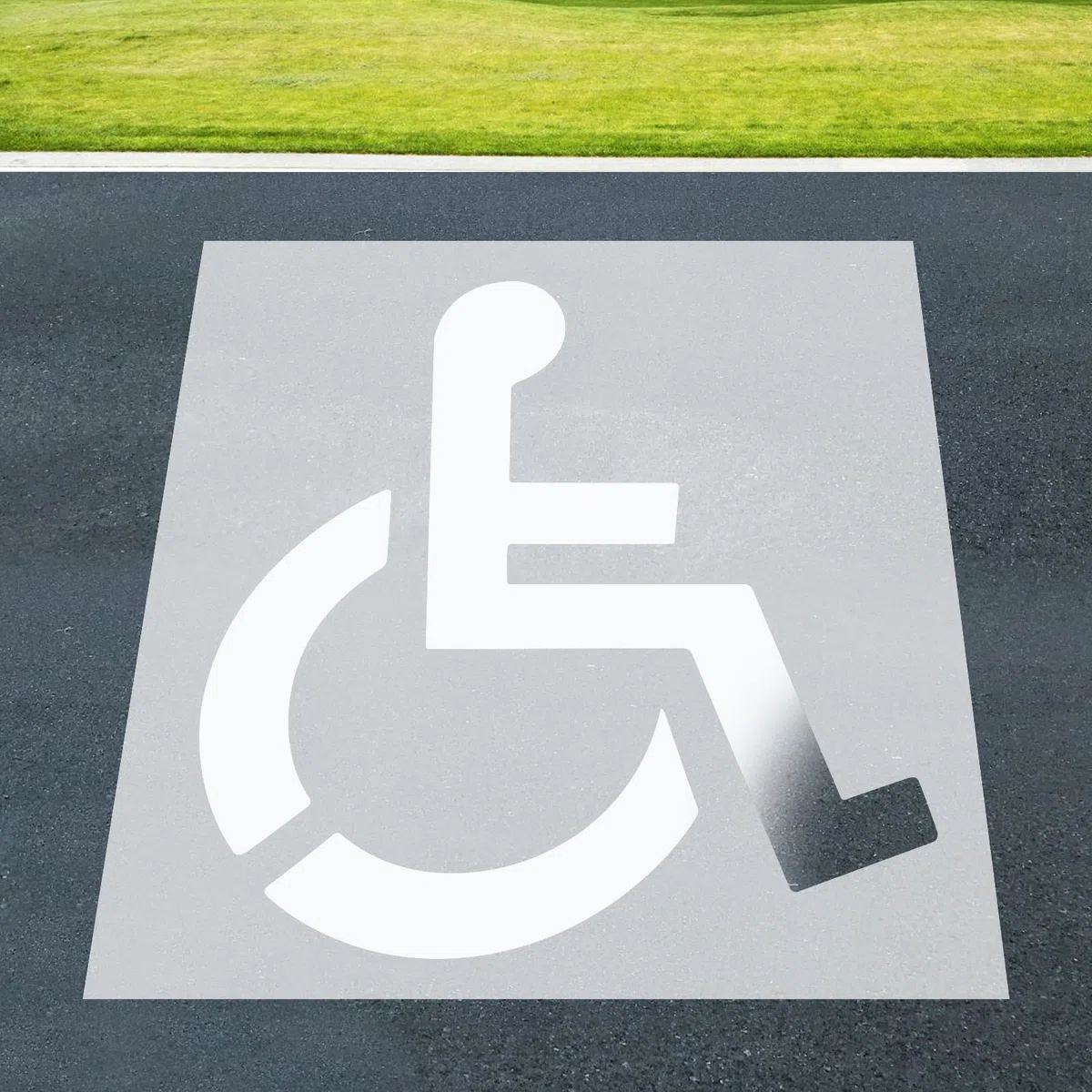Große, wiederverwendbare Silikon-Schablone für Parkplätze, Garagen und Gehwegmarkierungen mit Behinderten-Symbol