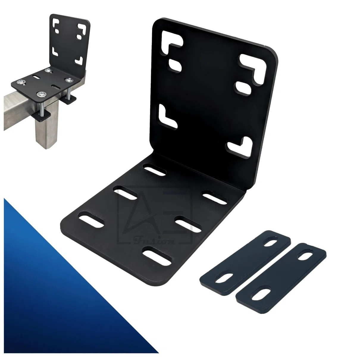 Balkonfächerhalter Adapter für Balkongeländer Eckig Balkonfächer bis 160cmx160cm hochwertige Befestigung/Halter/Adapter am Geländer Ohne Bohren!