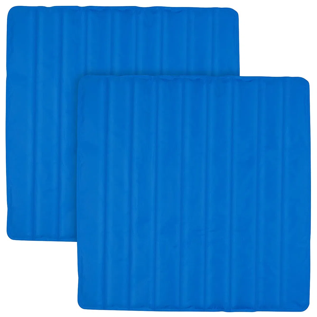 Newgen Medicals Bett Kühlung: 2er-Set kühlende Matratzenauflagen, 90 x 90 cm, wiederverwendbar, blau (Matratzen Kühlung, Matratze Kühlen, Hund)