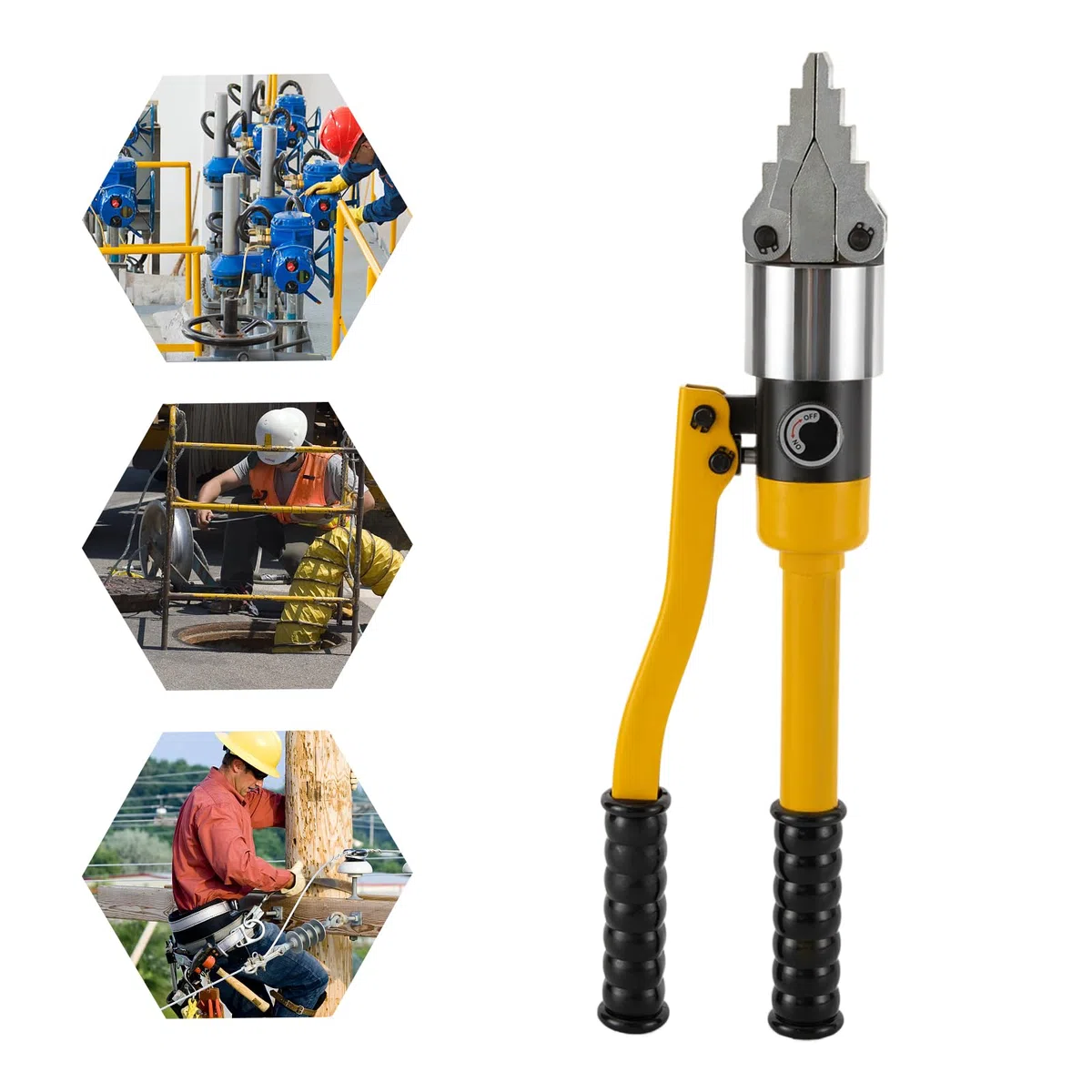 8T Hydraulischer Flanschspreizer, Max Spread 30mm, Hydraulik Flansch Spreizer Spreader Trenner Rohrexpander Hydraulikspreizer für Rohrleitungsreparatur, Objekterweiterung und Trennung