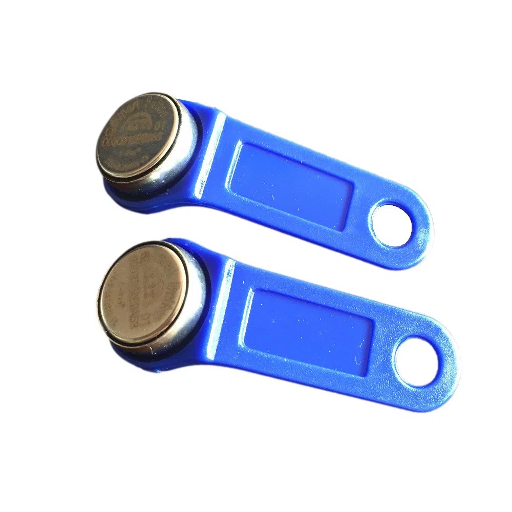 YARONGTECH DS1990A-F5 TM1990 Karte iButton Tag mit Wandmontage Halter Blau (100 Stück)
