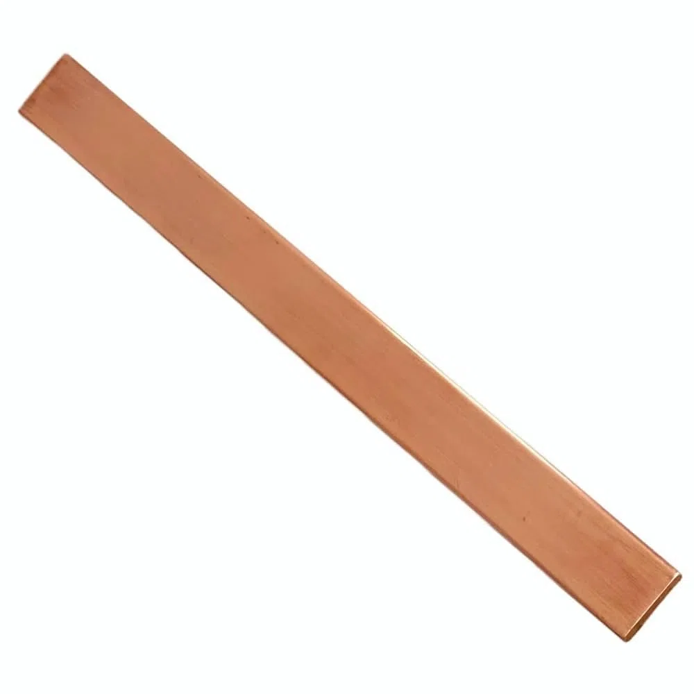 Flachplatte aus Kupfer, 4 mm x 20 mm x 300 mm, 1 Stück T2, reines Kupfer, flach, Kupferblech, 4 mm dick, 20 mm breit