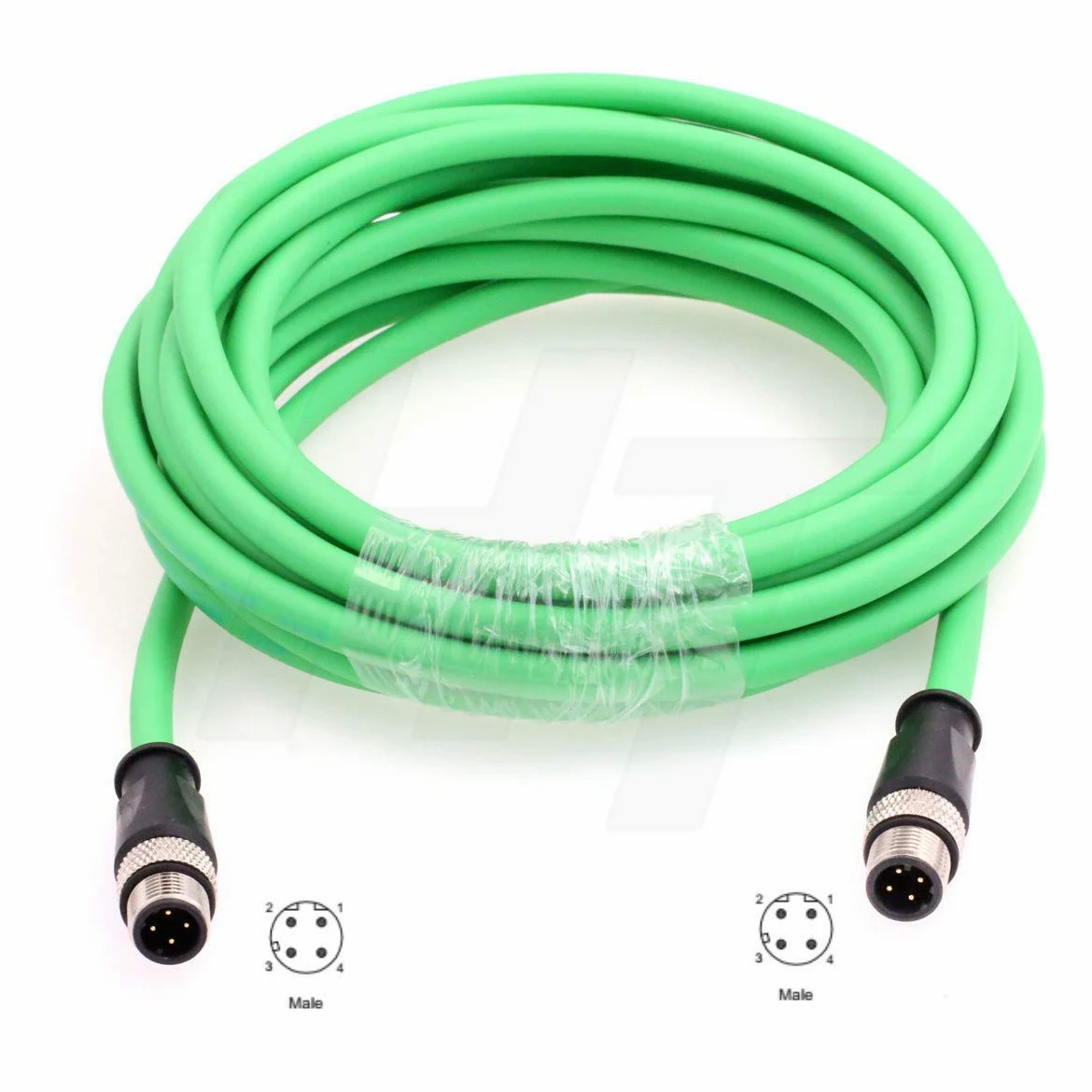 HangTon Ethernet-Sensor-Vision-Kamera, M12, 4-poliger D-Code auf M12, 4-poliges D-kodiertes Kabel für Baumer-Encoder industrielle Automatisierung, SPS-Netzwerk, 5 m