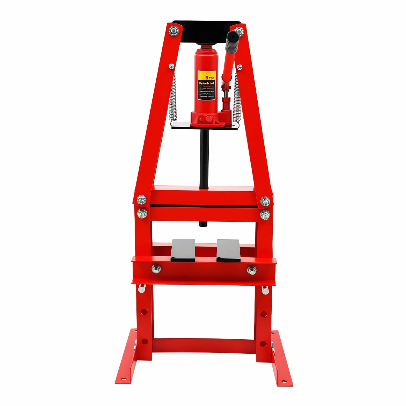 Max. Druck 6T Hydraulikpresse | Werkstattpresse | Arbeitsabstand 50mm–110mm | 40*32*74.5cm | Zur Autoreparatur Oder Zum Biegen, Richten Und Stanzen Von Metall | A-Form Rot