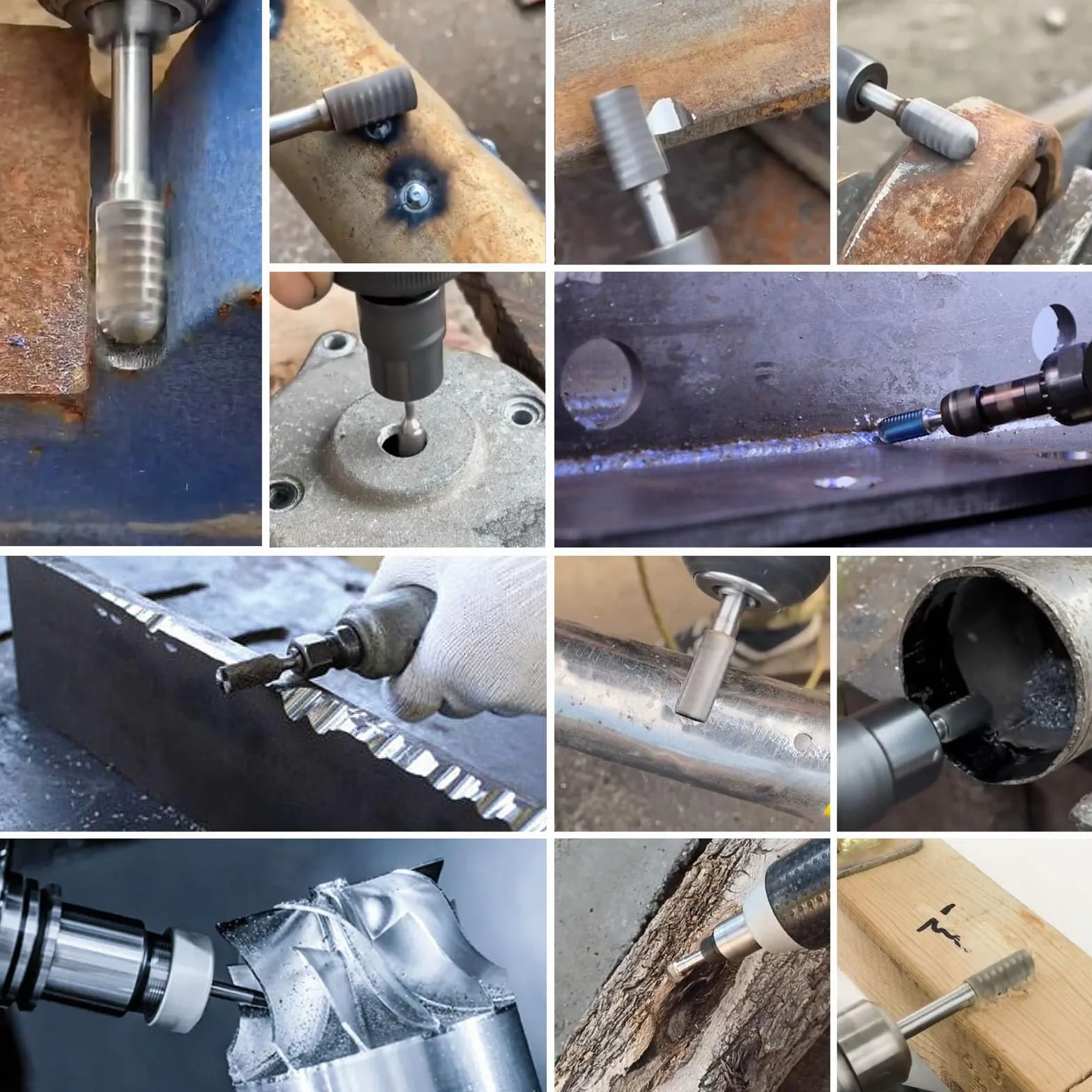 Hartmetall Frässtifte Set, 10 Stück Doppelschnitt mit 6mm Schaft Rotationsfräser Bits Raspel Set für Holz, Stahl, Metall, Polieren, Gravieren und Bohren
