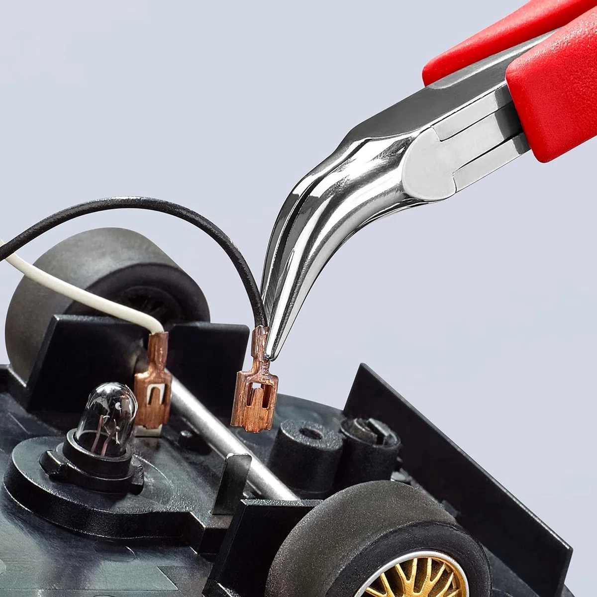 KNIPEX Elektronik-Greifzange mit durchgestecktem Gelenk tauchisoliert 115 mm, 35 41 115