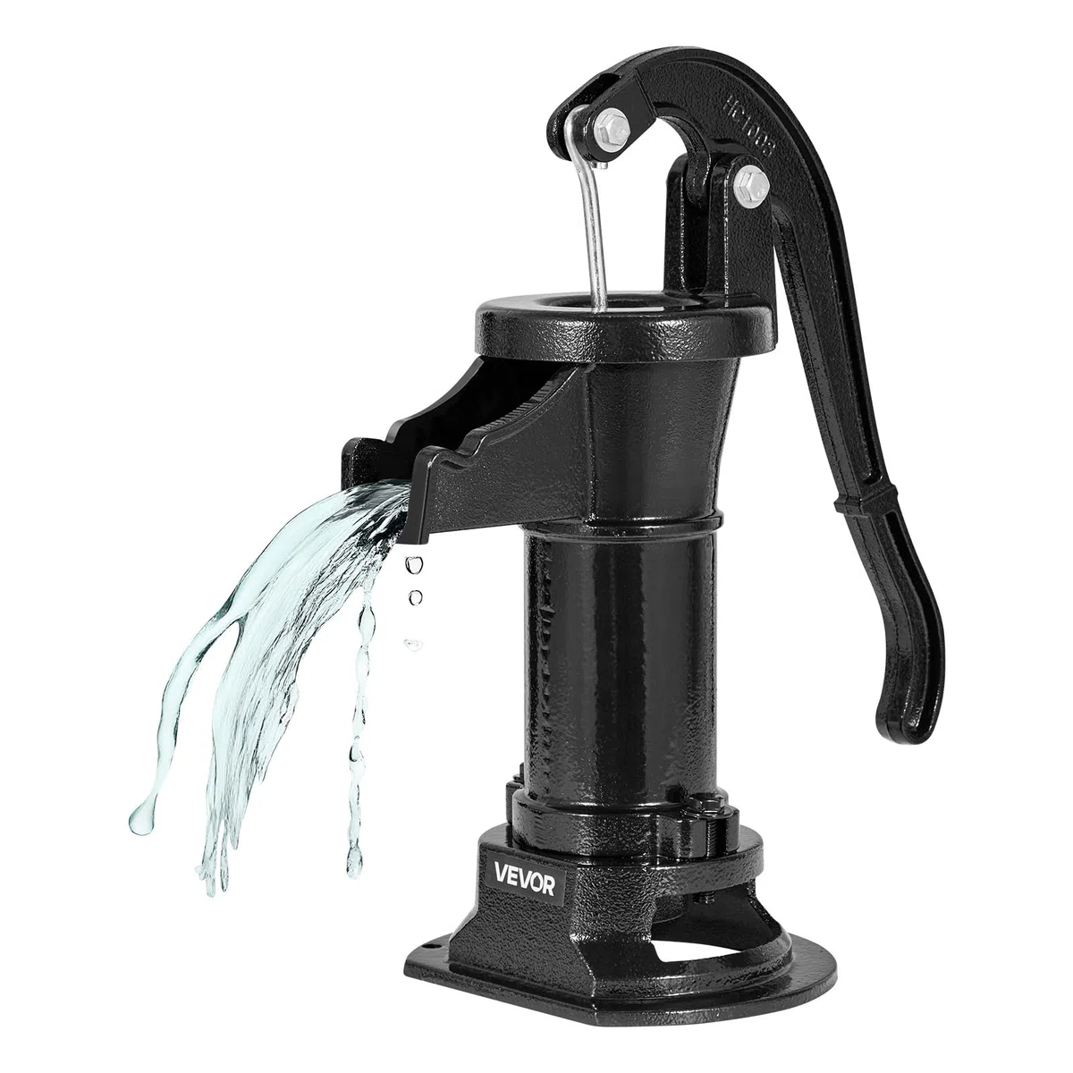 VEVOR Schwengelpumpe Antik Vintage, 7,6 m Förderhöhe, Nostalgiepumpe aus Gusseisen, Brunnenpumpe, Handpumpe, NPT 1-1/4 Zoll Anschluss, Gartenpumpe, für Garten, Teich, Hof, Bauernhof, Schwarz