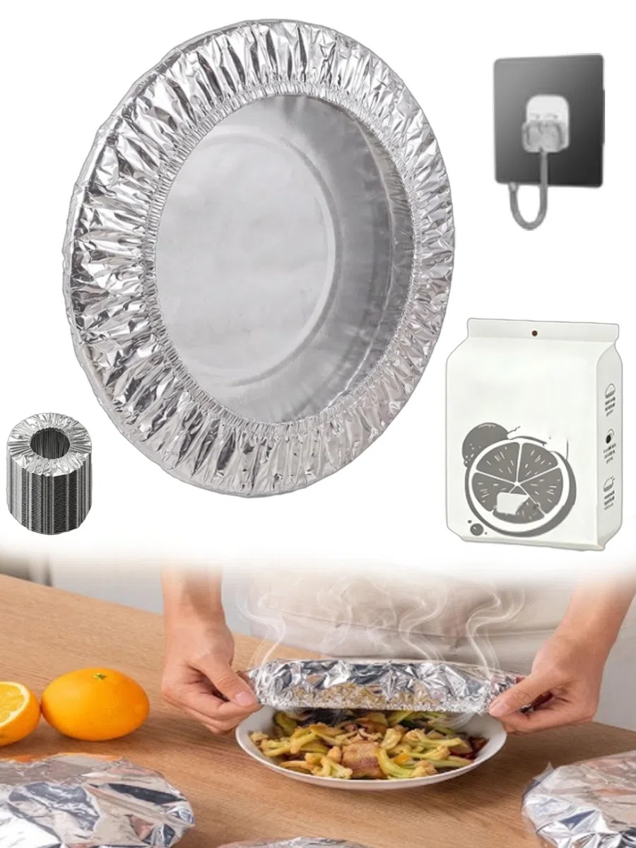 Alufolie mit Gummiband,Stück Alufolie Isolierhaube Wiederverwendbare Isolierhauben mit Gummizug, hitzebeständige Lebensmittelabdeckung, Isolierbeutel (100Pcs)