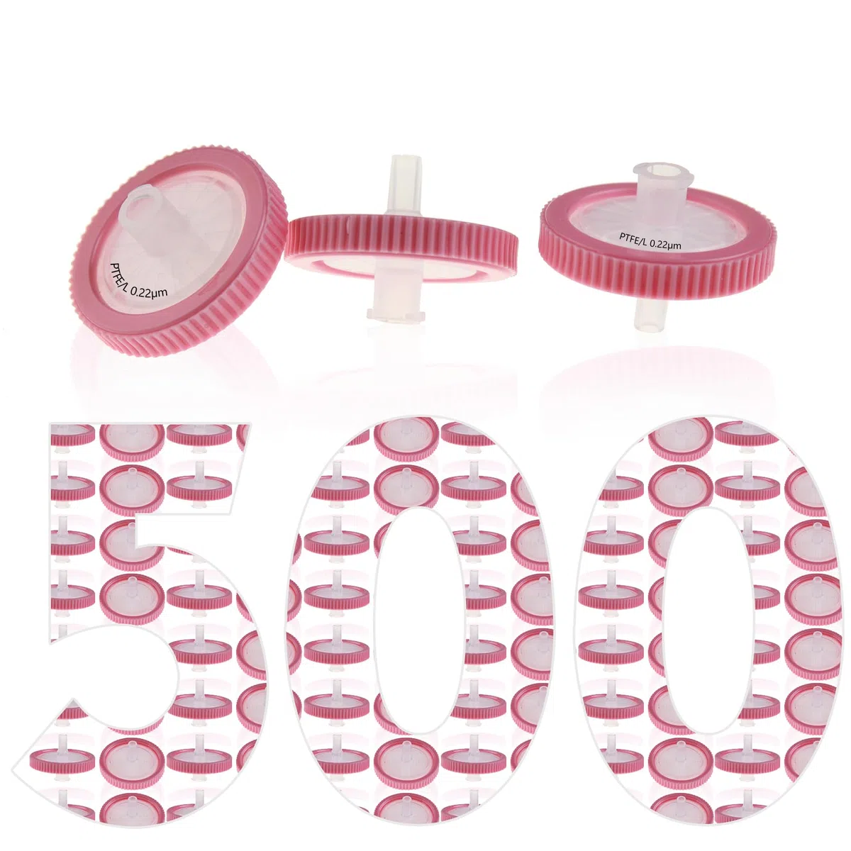 500 Stk/Beutel PTFE Spritzenfilter Hydrophile 0,22 μm Porengröße, 25 mm Membran Durchmesser, Labor-spritzenfilter, HPLC und GC spritzenfilter | Spritzenfilter