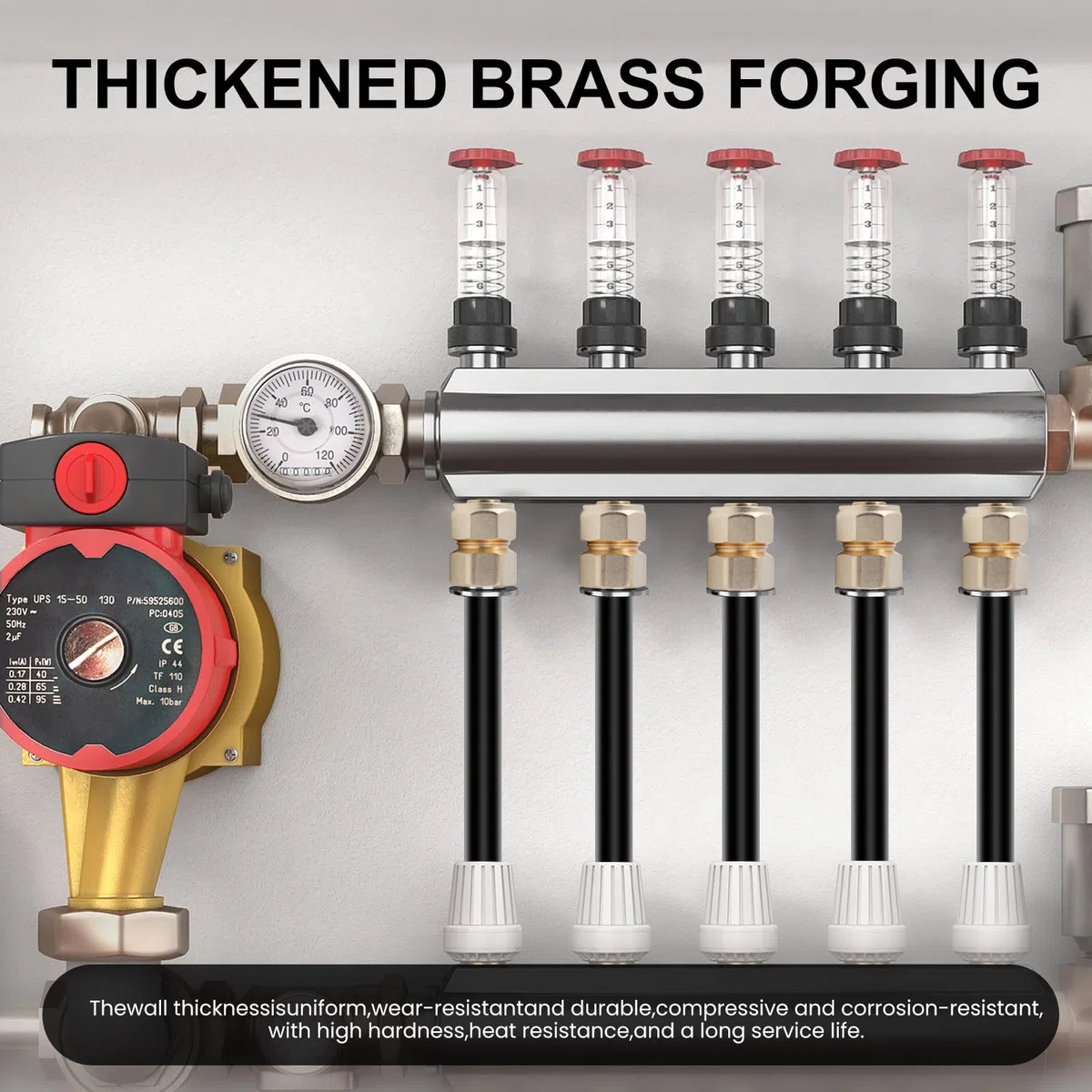 4 Stück Messing Klemmringverschraubung Übergang 16 mm x 1/2 Zoll AG, Robuster Schraubfitting 16x2 für Heizungs- und Trinkwasserinstallationen, Kupferrohr Verbinder für sichere Rohrverbindungen