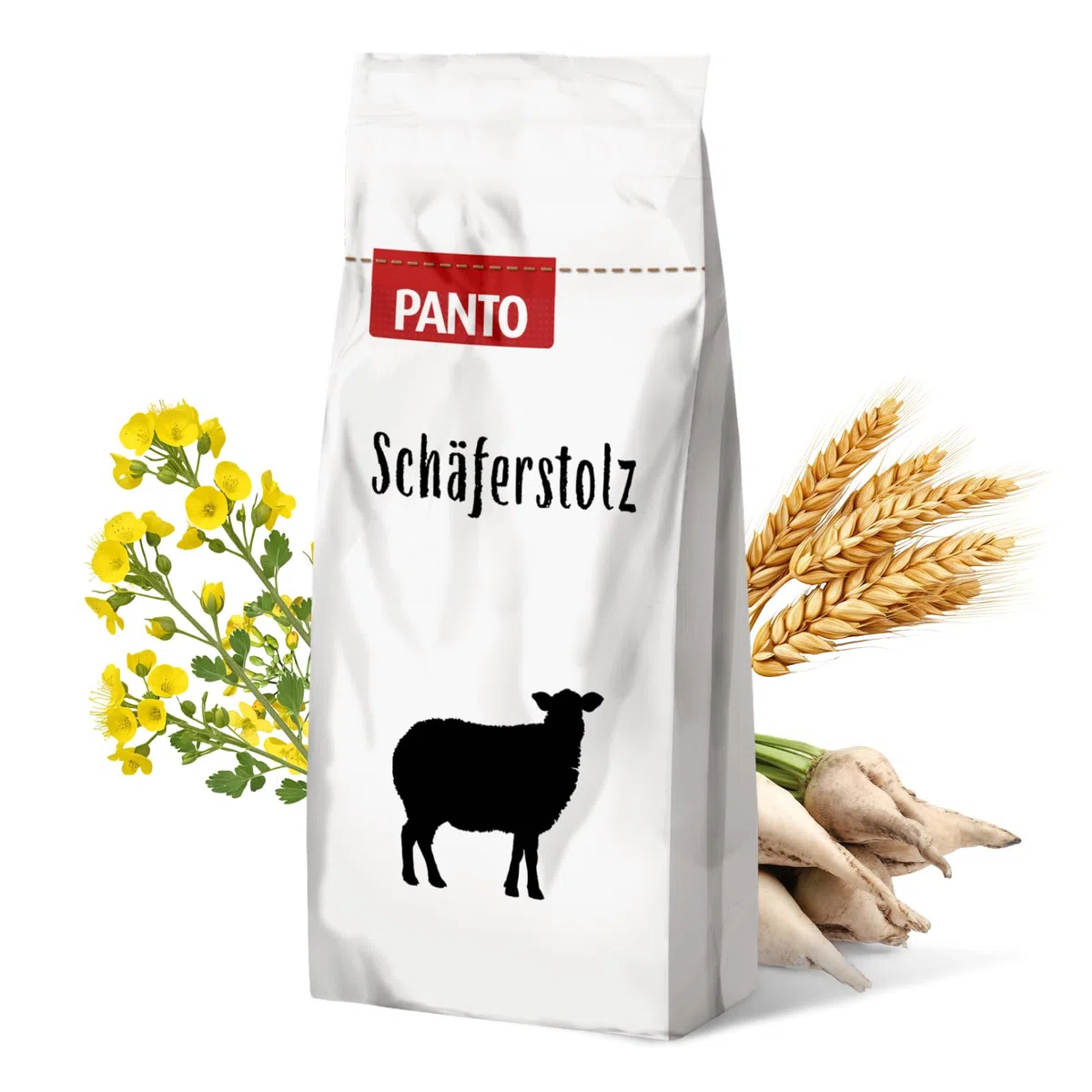 Panto Schäferstolz 25kg – hochwertiges Ergänzungsfuttermittel für Schafe und Ziegen ohne Kupfer, Schaffutter zur frühen Beifutter-Aufnahme