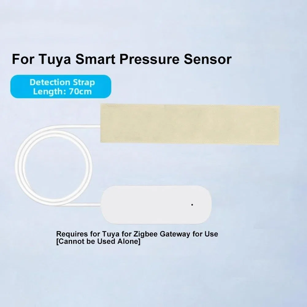 Smart Pressure Sensor Für Tuya Für Zigbee Für Anwesenheitserkennung Und Fernüberwachung, Präsenzmelder Mit Drucksensor, Weiß(70cm)