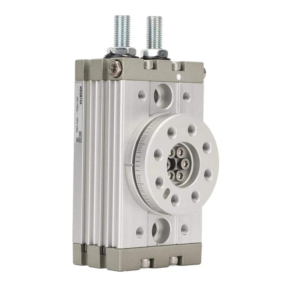 Pneumatikzylinder, 190 Grad Verstellbarer Pneumatischer Drehantrieb, Wasserdichte Aluminiumlegierung Pneumatischer Schwenkzylinder für Leichtindustrie, der chemischen Industrie (MSQB-10A)