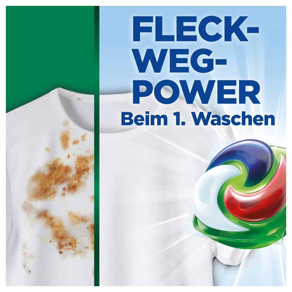 Ariel Waschmittel Pods All-in-1, Waschmittel 19 Waschladungen, Universal+, Kraftvolle Fleckenentfernung in nur 1 Waschgang