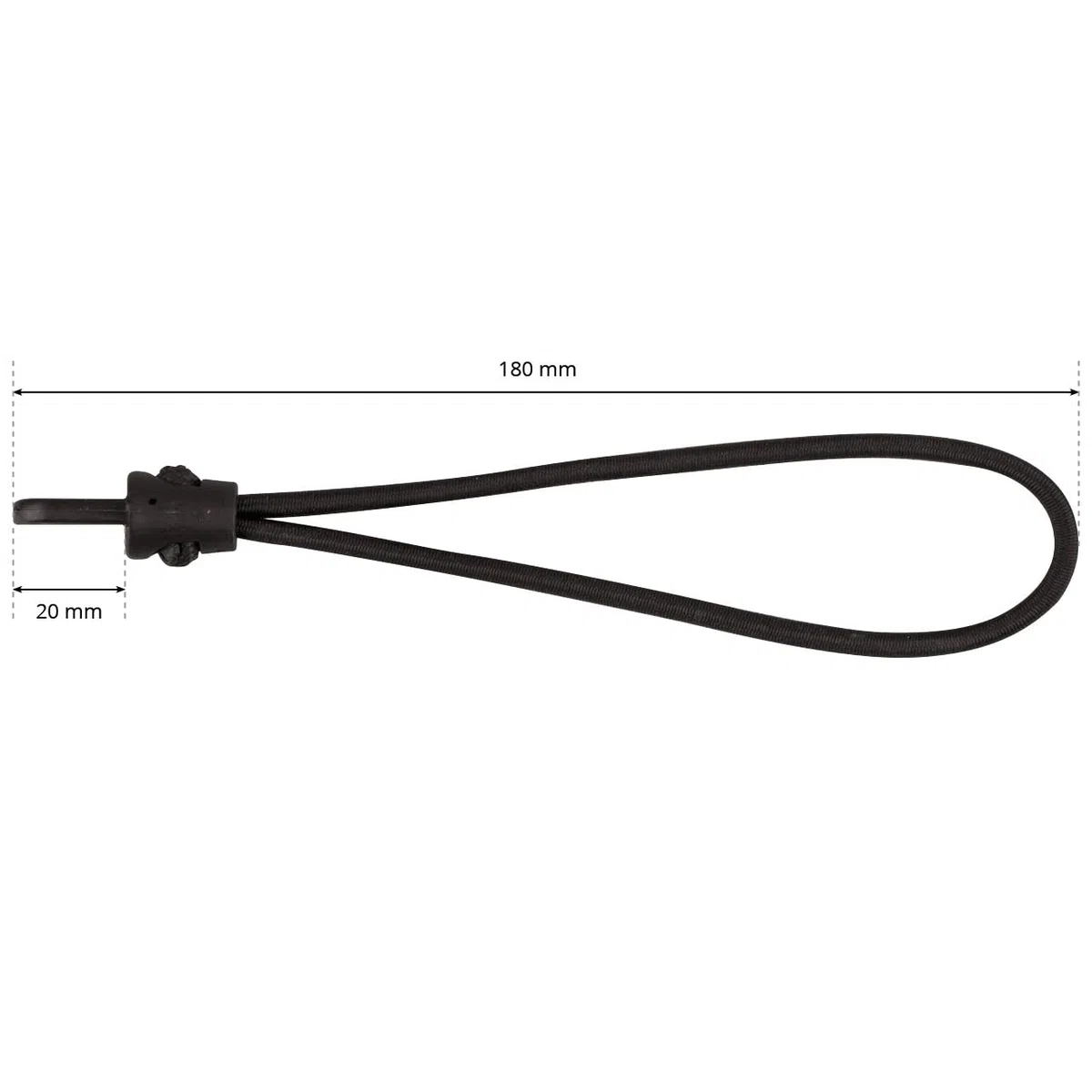 GRIP Eventbasics Spanngummi mit Haken (18 cm) | Planenspanner 20 Stück/Pack | Gummispanner für Indoor und Outdoor | UV-stabil, wetterfest und sehr elastisch