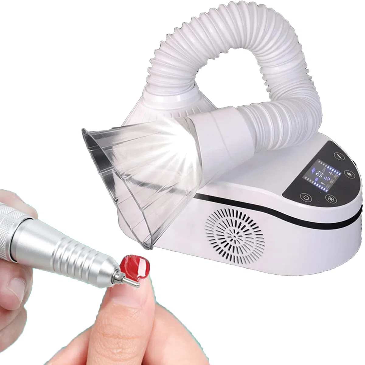 230 W Dental-Staubsammler, Tragbare Schleifstaubsauger Für Dentallabore, Touchscreen-Bedienung, LED-Projektorbeleuchtung, 360°-Drehung Des Saugschlauchs, Geräuscharm, Dental-Staubsammler Für Zahnärzte