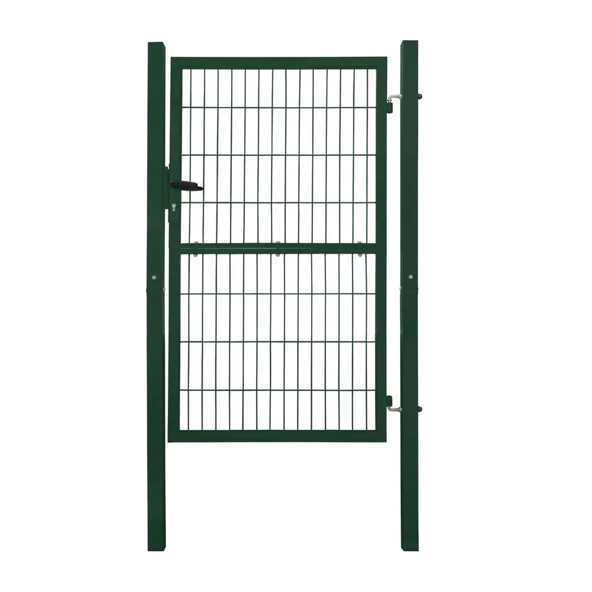 Gartentor Tor für Gartenzaun Zaun 160 cm hoch Gartentür aus Metall für Stabmattenzaun Abschließbar inkl. Pfosten Grün