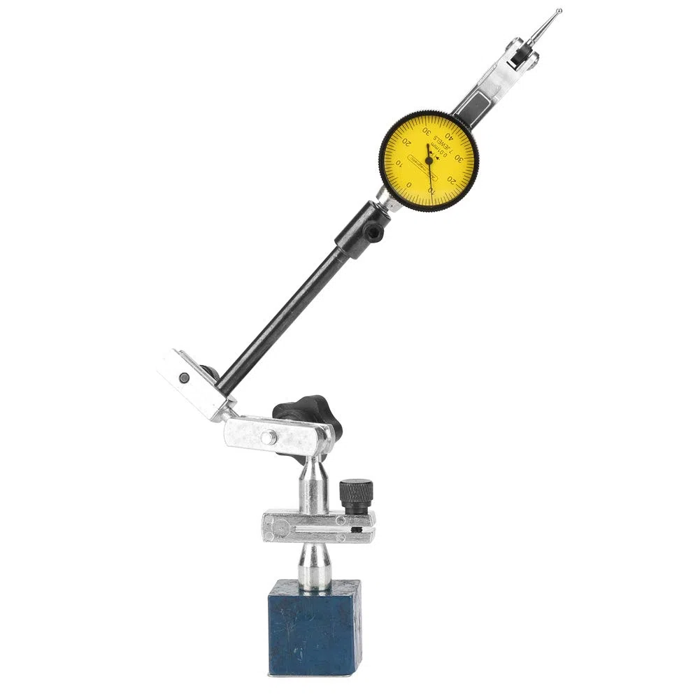 Vikye Mechanische Messuhr, Magnetstativ Messstativ Standard Messuhr mit Zifferblatt 0-0,8 mm Messbereich 0,01 mm Skala für das Messen von Präzisionswerkstücken