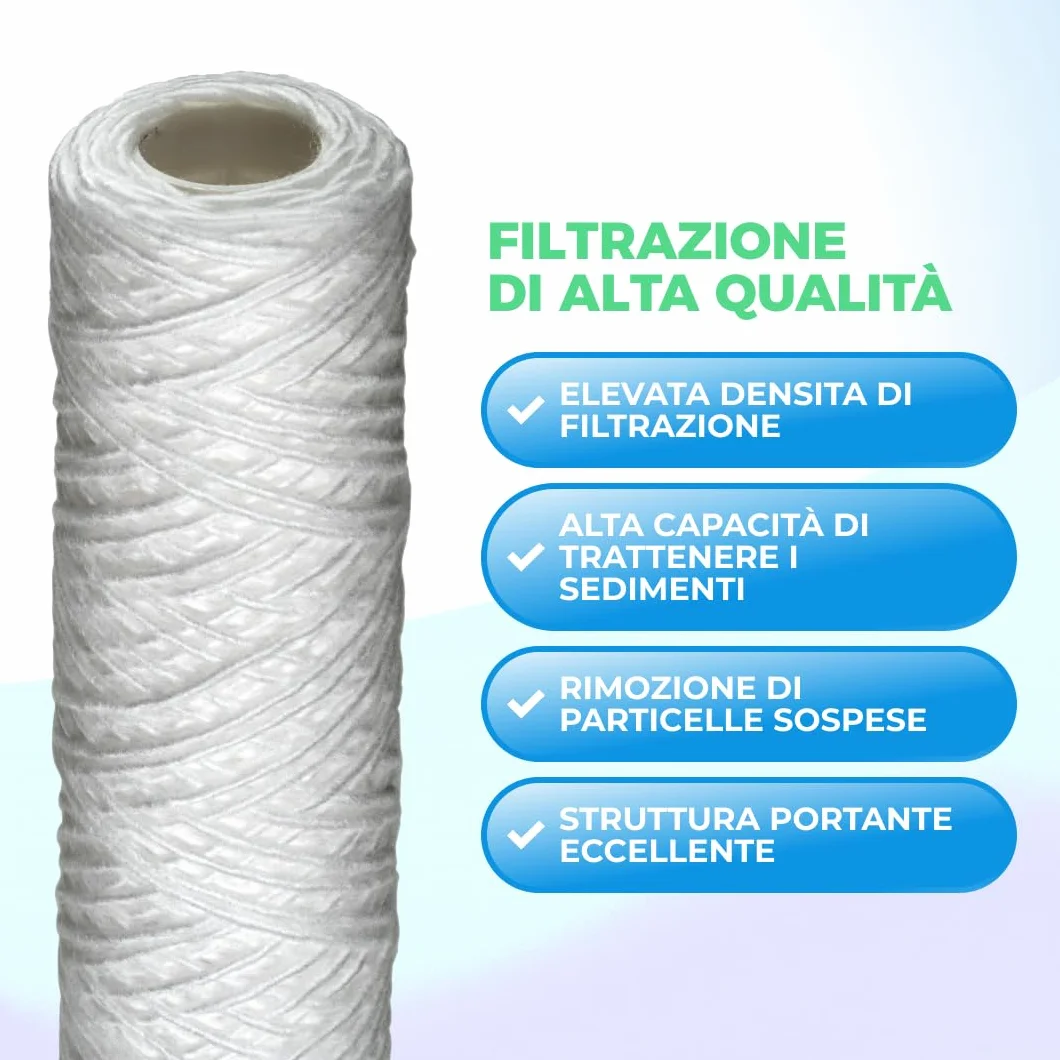 WK Filterkartusche 25,4 cm (10 Zoll), mit umwickeltem Draht, 50 Mikron, sauberes und sicheres Wasser, für den privaten und gewerblichen Gebrauch, Packung mit 10 Stück