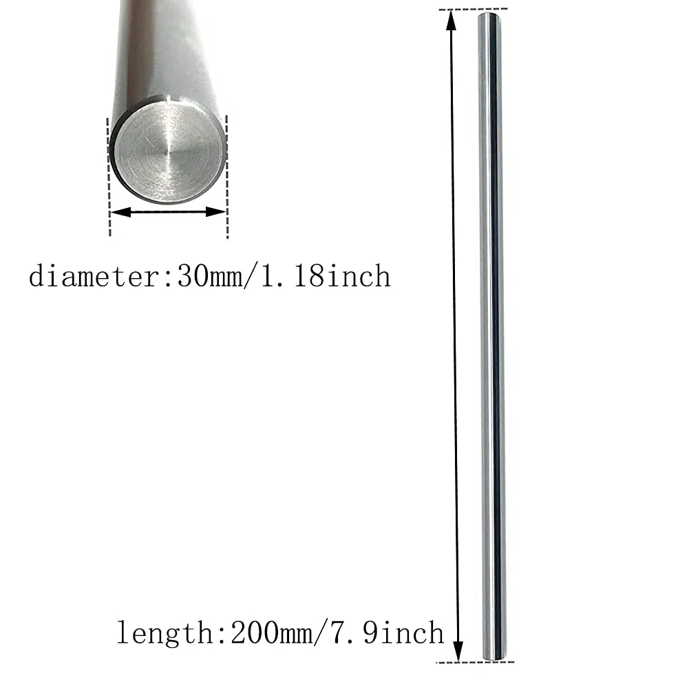 Titan-Rundstab, Metall, massiver reiner Ti-Stab, Schaft aus Titan TA2/GR2, Experimentiermaterial, Länge 200 mm/7,9 Zoll(30mm*200mm)