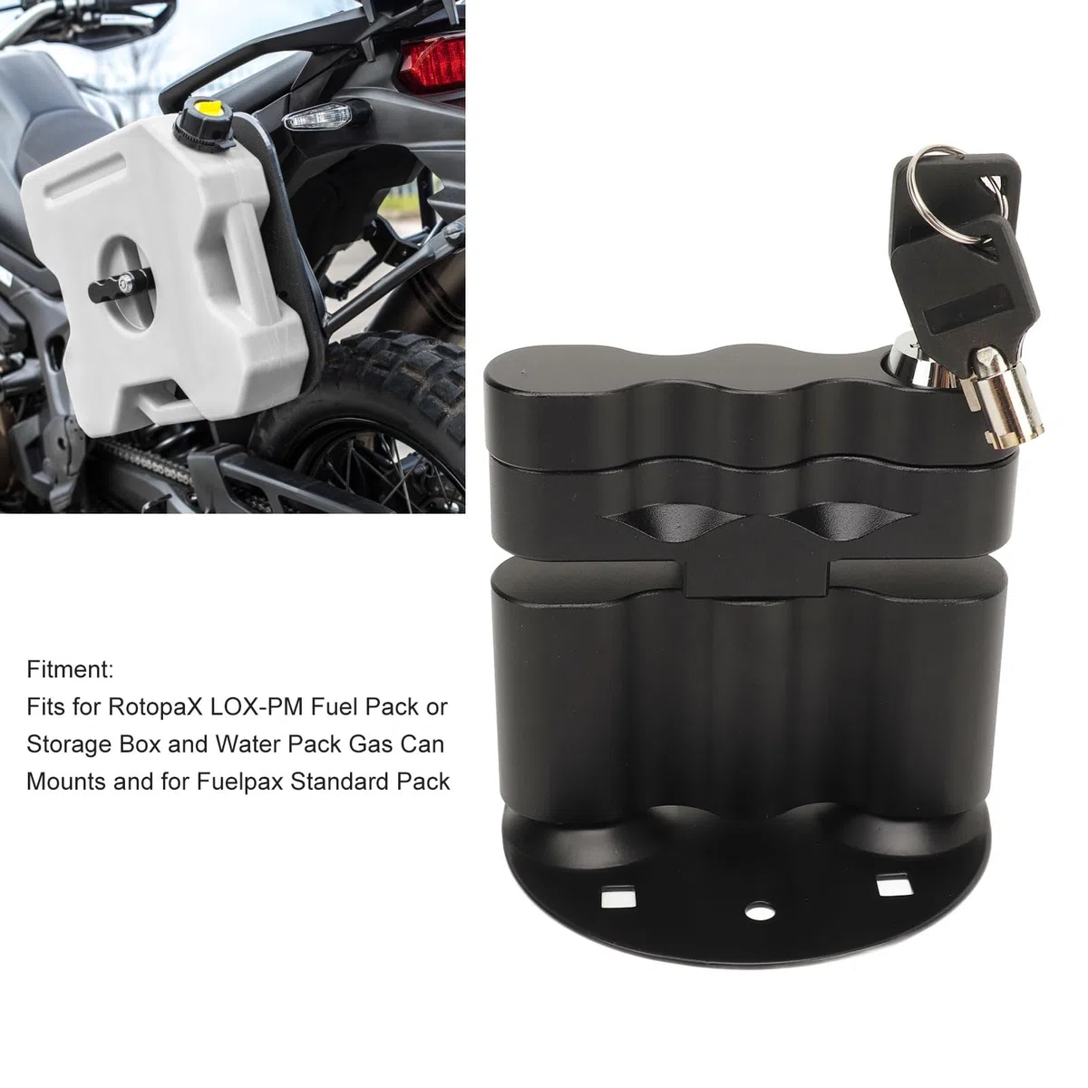 Gas DAHL PACK MOUNT LOCK ROTOPAX LOX PM Kraftstoffbehälter Verriegelungspaket für Kraftstoffpackspeicherbox Wasserpaket Kraftstoffpackmountlock GaCanpackmountlock