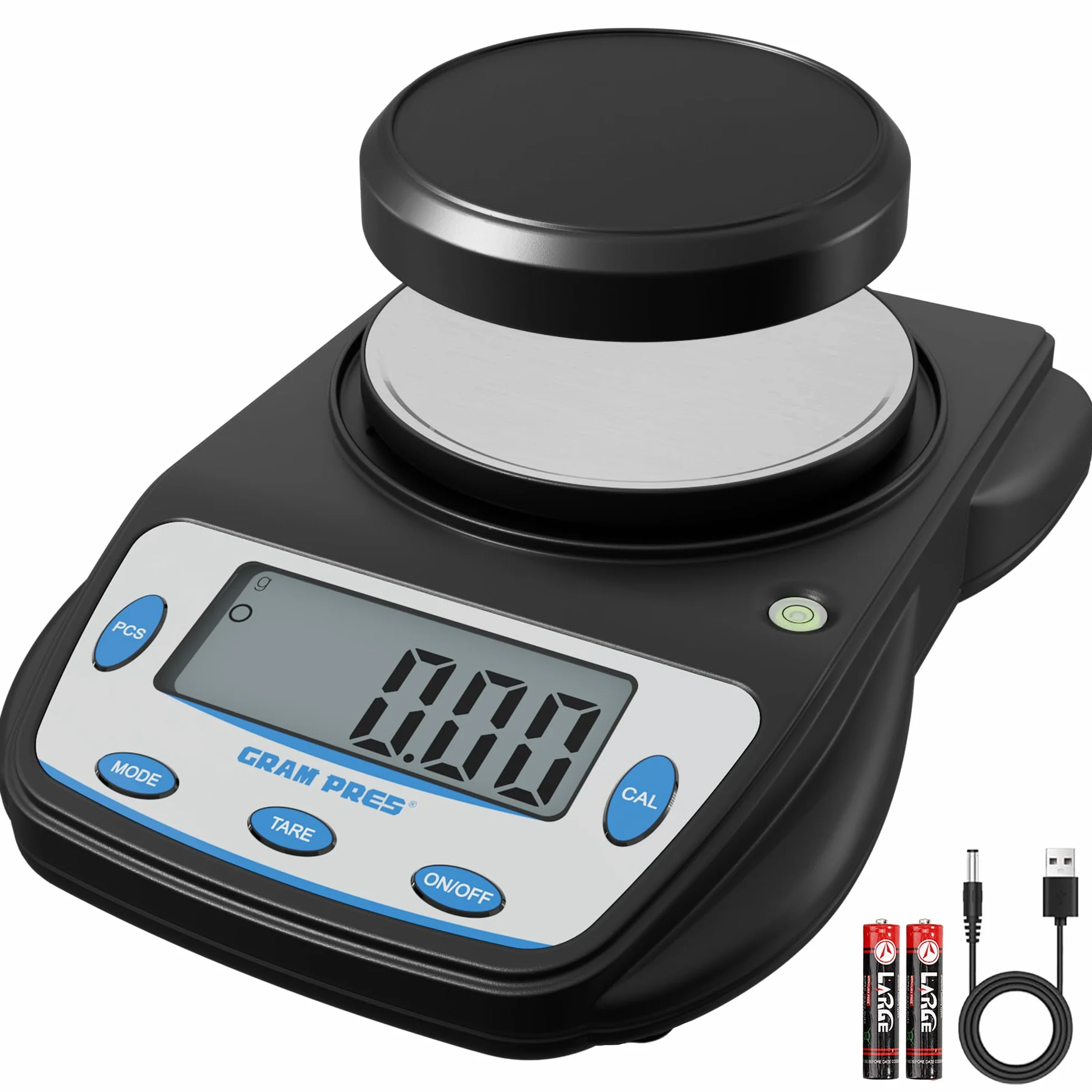 GRAM PRES Digitale Laborwaage 600g X 0.01g Genauigkeit,Elektronische Präzisions-Grammwaage,Analytische Waage Wissenschaftliche Waage,Für Schmuck, Pulver, Münzen, etc.