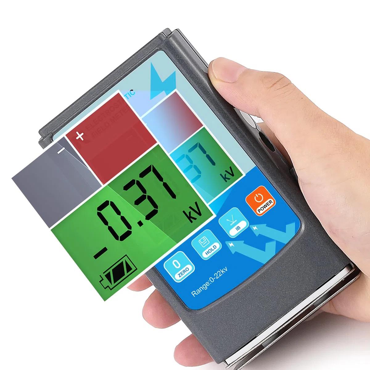 NEWTRY Elektrostatischer Statischer Elektrizitäts- und Feldprüfer mit Timer