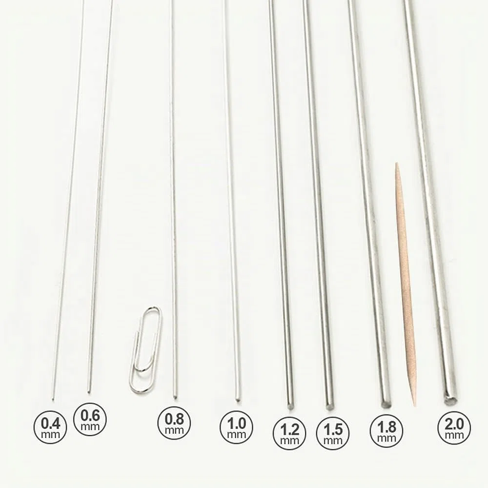 MBLUE 20 Stück 50 cm Edelstahl-Federdraht, harter Draht, gerader Draht, Federstahldraht (20Stück 0,8 mm)