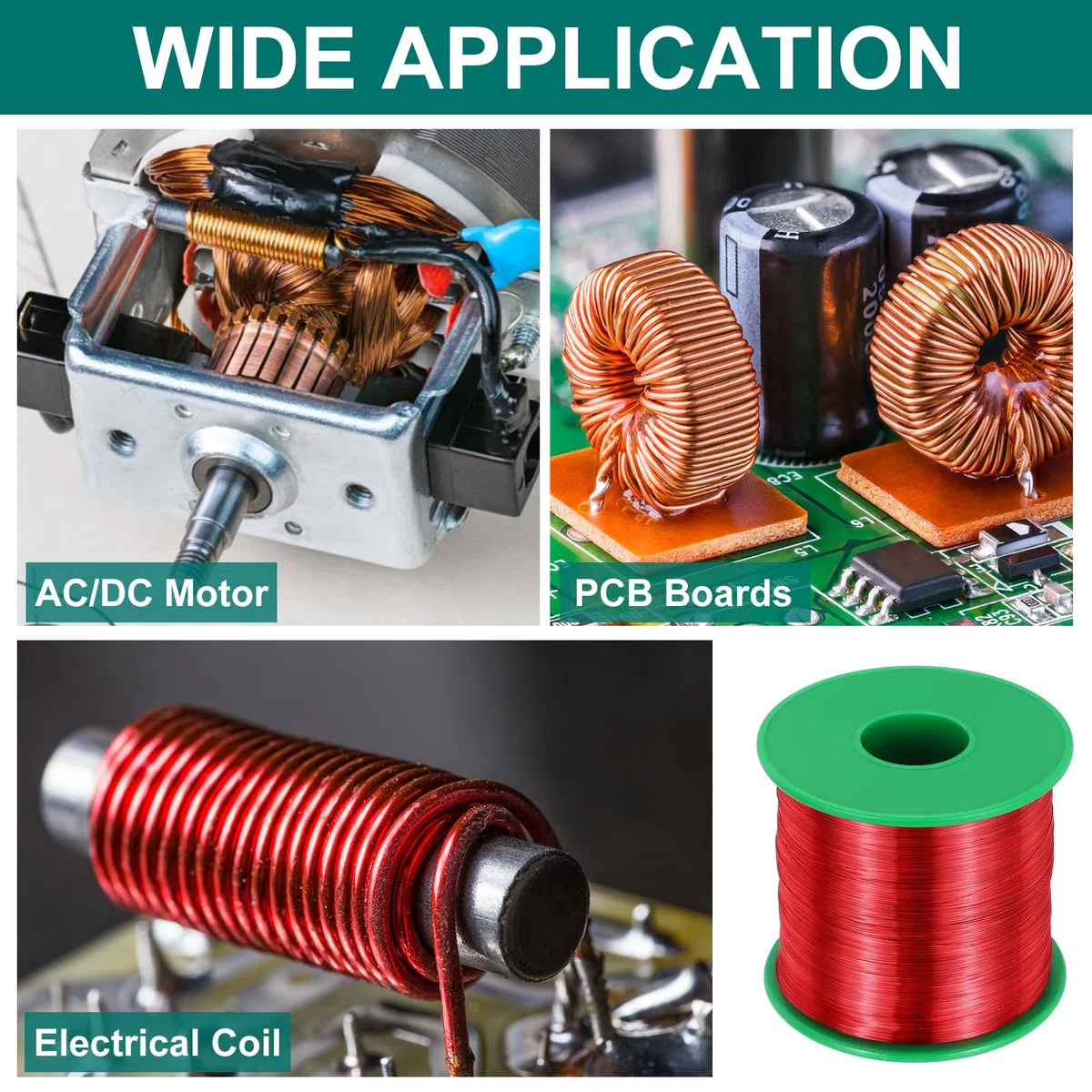 QUARKZMAN Kupferlackdraht 0.16mm, 34 AWG, isolierter bis 155°C Kupferdraht, Lackdraht für Transformatoren, Handwerk, Elektrik und DIY, Rot (453G）