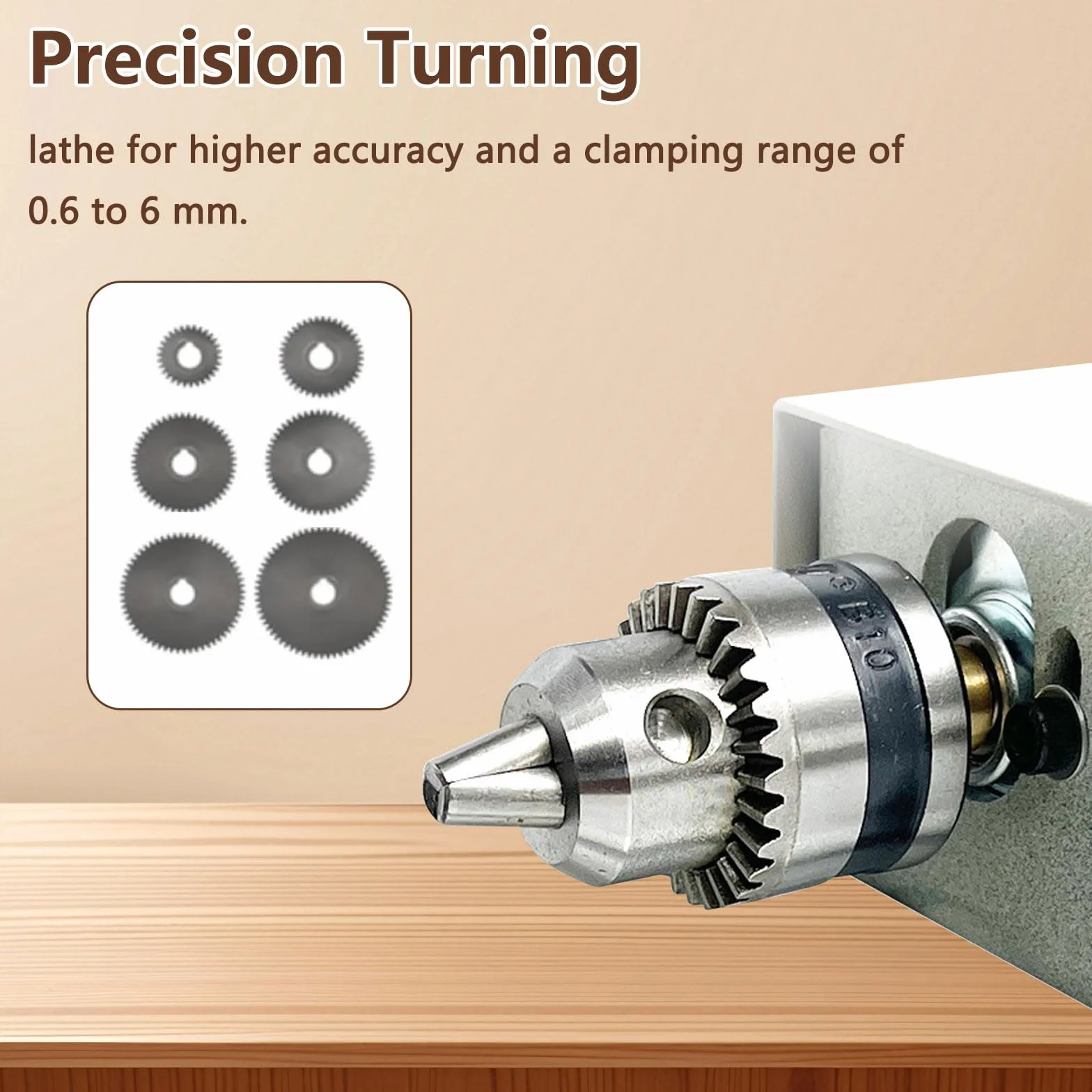 Mini Drehmaschine, 96W Metalldrehmaschine, 4000-9000rpm Präzise Drehbank, 7 Geschwindigkeiten, Klemmbereich von 0.6-6mm, Drehbank Tischdrehbank DIY Holzbearbeitung für Dreh, Einstech