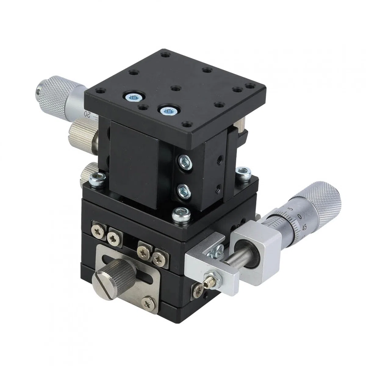 Manueller XYZ-Lineartisch mit 3 Achsen, LD40-LM 3-Achsen-XYZ-Lineartisch zum Trimmen von Plattformlager-Tuning-Schiebetisch 40x40mm