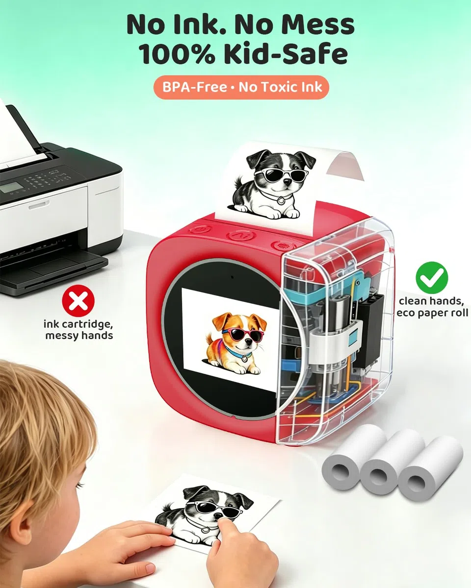AI Voice Box Drucker KI Zeichnungs Spracherkennungsdrucker Stimmdrucker mit Sprachsteuerung für Kinder Kreatives Doodle Drucken