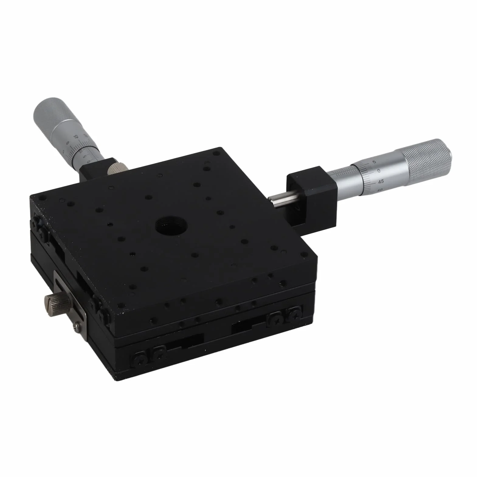 SEMY100-AC Mikrometer Manuelle Schiebetisch-Trimmplattform Kreuzrollentische 100 * 100 * 40 Mm – Präzisionsbearbeitung XY-Lineartisch für Zubehör – Aluminiumlegierung – Geeignet für