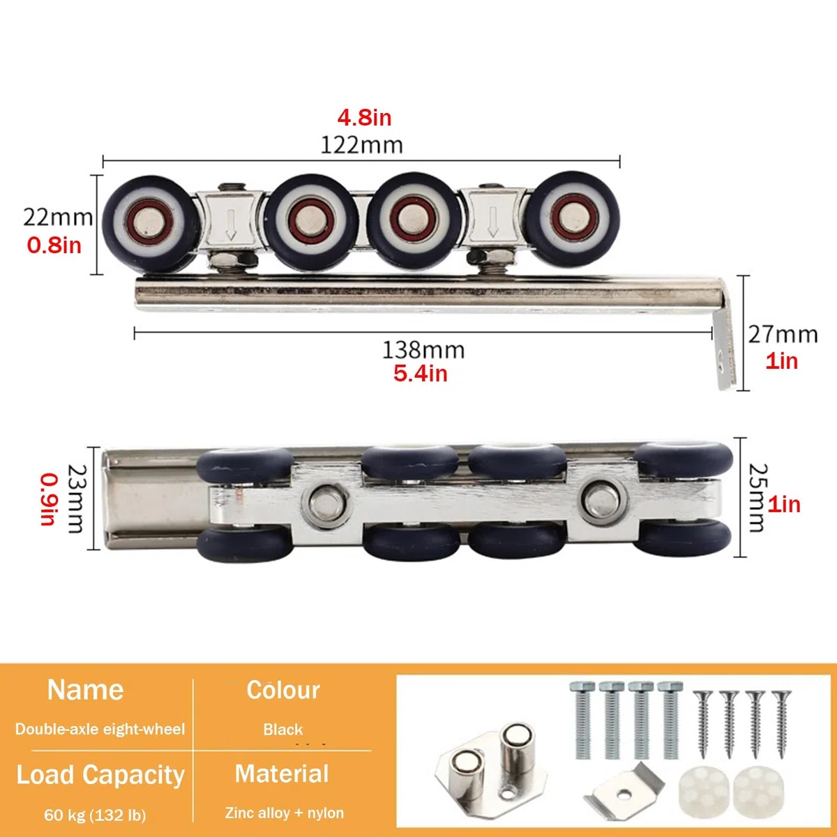 Schiebetürbeschlag schiebetür laufschiene Weiße Bypass-Boxschiene, Doppelschienen-Scheunentor-Hardware, Gleiten Sanft Und Leise, Unsichtbares Schiebetürschienen-Kit(250cm(8.2ft))