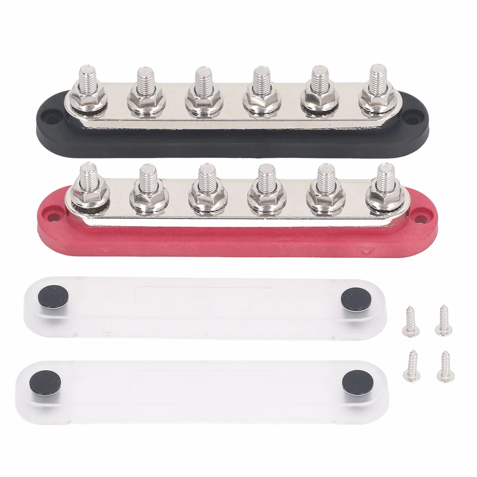 SEAFRONT 2 Stück M8 300 A 12-48 V Sammelschienen-Stromverteilungsblock Automotive Marine Batterie Sammelschienenklemmenblock mit Abdeckung