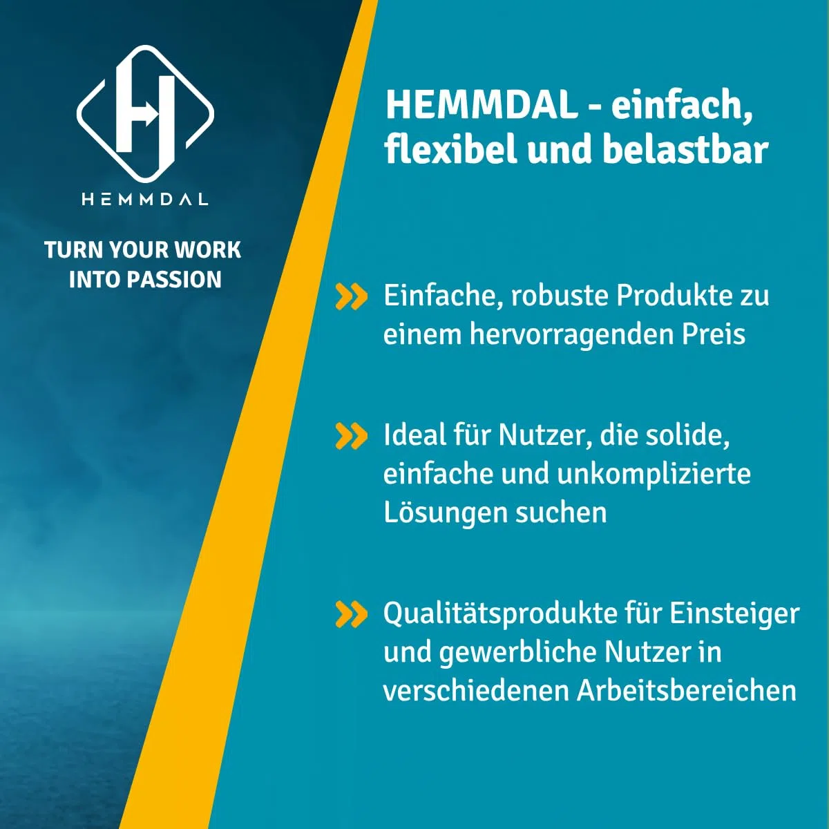 HEMMDAL Hubwagen | 2.500 kg Tragkraft | 1.150 mm Gabellänge | Lenkrad/Gabelrolle aus robustem Polyurethan | Tandem-Gabelrollen | Palettenhubwagen