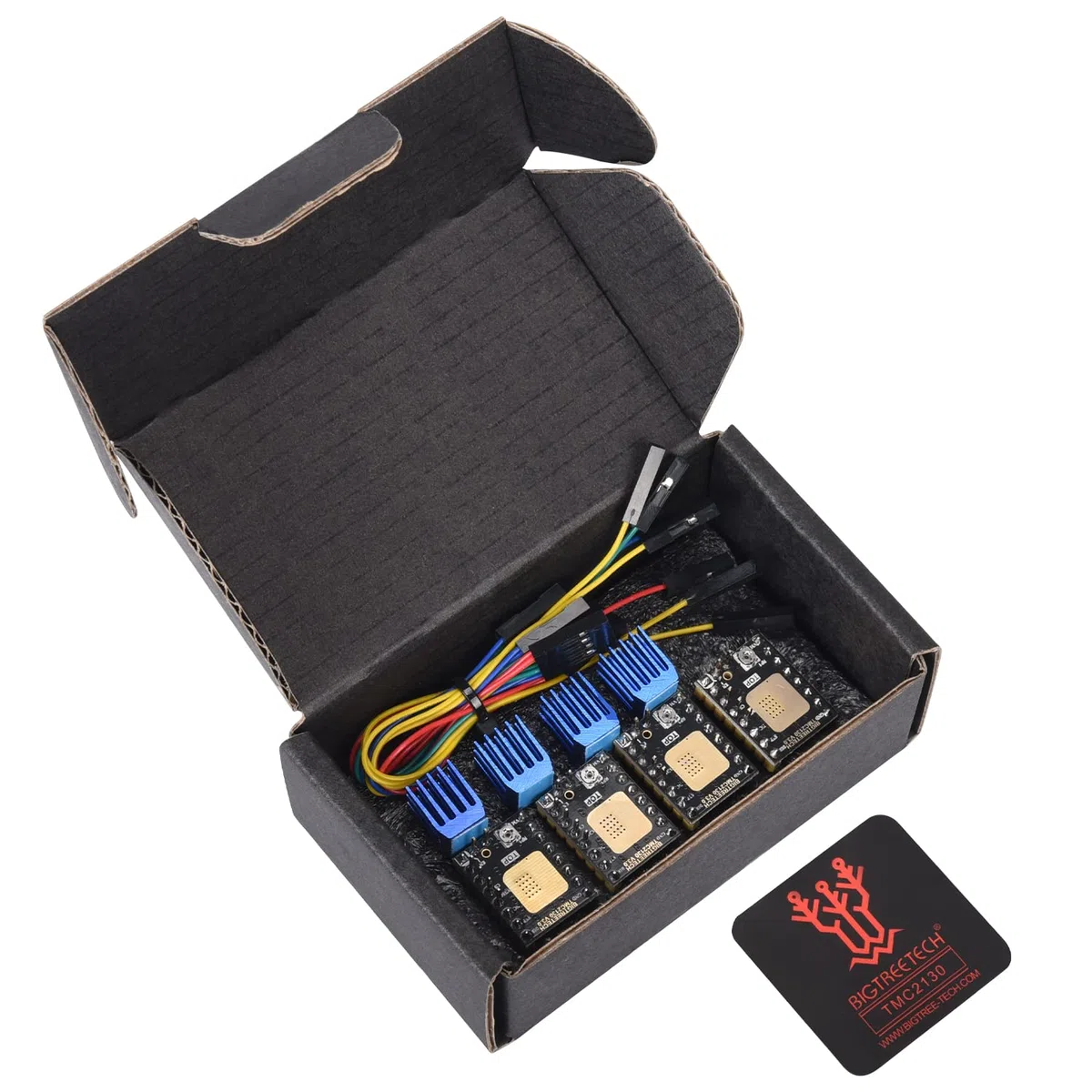 BIQU Ultra-Silence TMC2130 V3.0 SPI Schrittmotortreiber mit Kühlkörper für SKR 3 SKR 3 EZ SKR 2 SKR V1.4 Turbo SKR Pro V1.2 SKR V1.3 L Rampen 1.6/1.5 Control Board (4 Stück/Set)