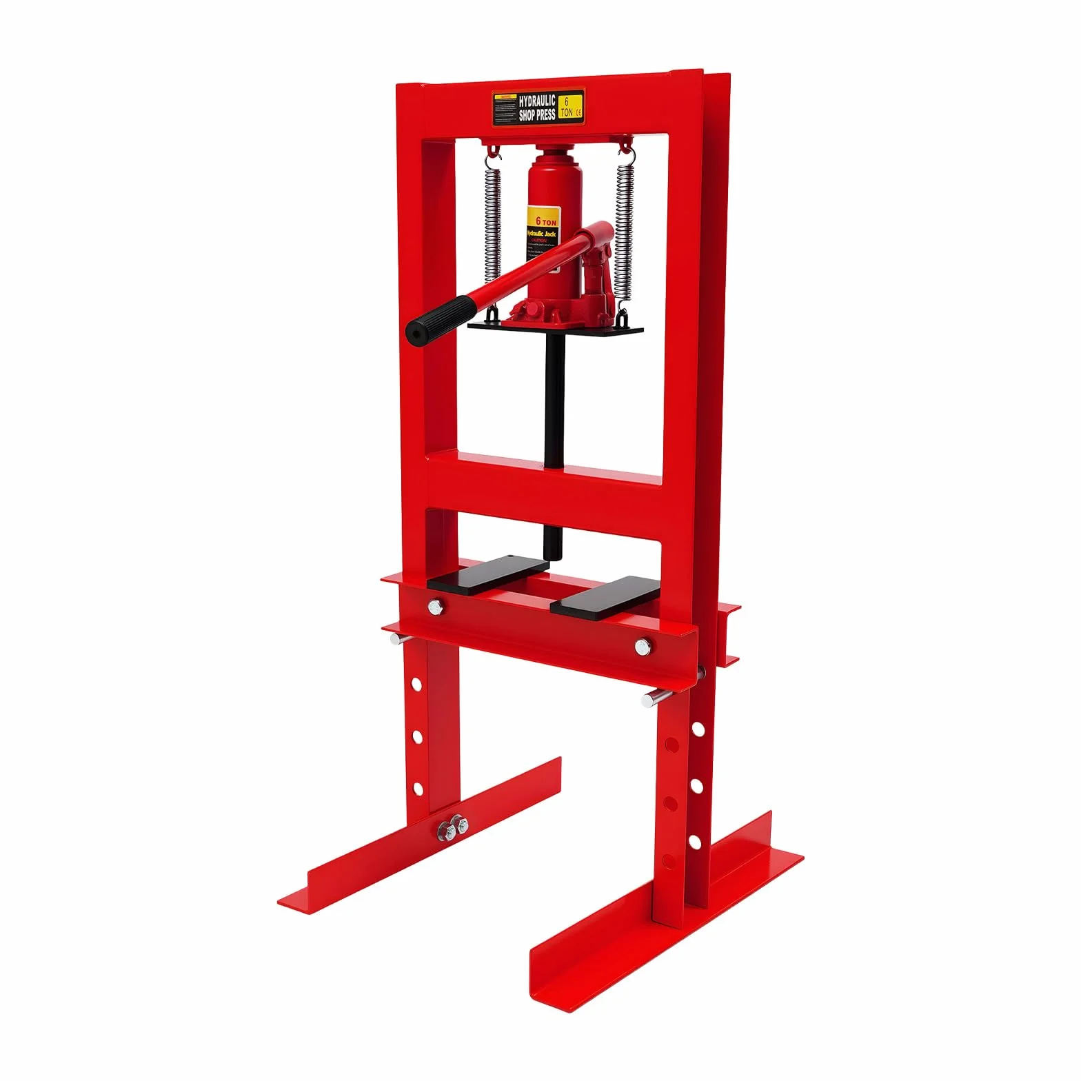 6T Werkstattpresse, Rahmenpresse Presse Arbeitsabstand 0-28cm Hub 125mm, Hydraulikpresse für Autowerkstätten und mechanischen Werkstätten