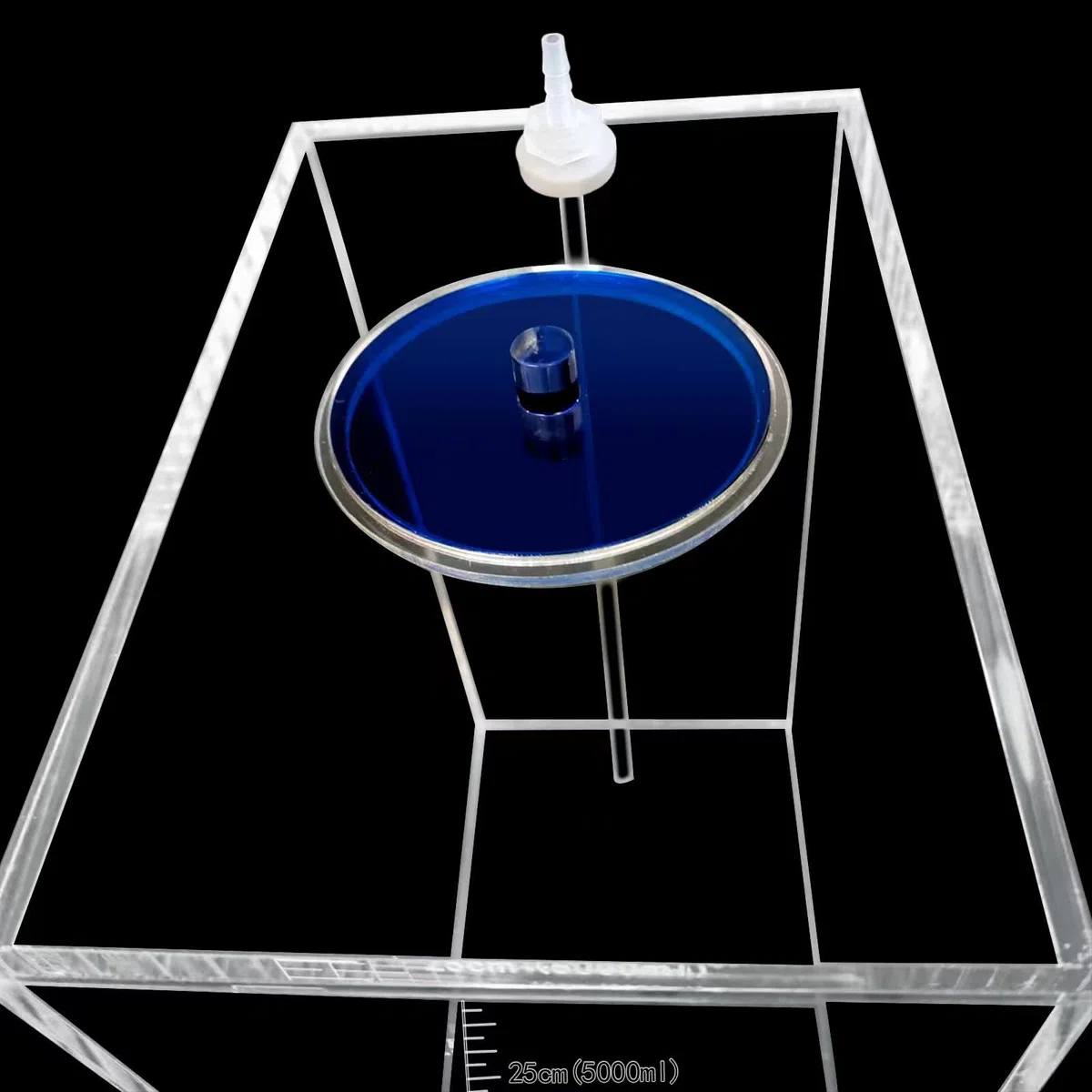 1.5 l/4.5 l/2.5 l/5 l Dosierbehälter, Dosierpumpe, Flüssigkeitsbehälter, aus Acryl, Reservoir (1 Gitter blauer Deckel/3 Gitter gelber roter blauer Deckel) (5 l 1 Gitter blauer Deckel)