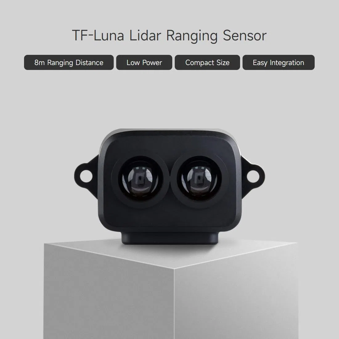 Waveshare TF-Luna Lidar Ranging Sensor, 8m Ranging Distance, Low Power & Compact Size, Easy to Integrate, Mini Laser ranging Module, TOF Ranging Principle,Different Models for Choosing
