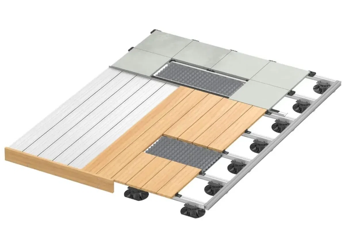 Gartenwelt Riegelsberger Alu-Bodenprofil Cleverdeck 10x145 mm Länge 110 cm | Aluminium Unterkonstruktion für Terrasse und Doppelboden | Witterungsbeständig, formstabil & beidseitig nutzbar