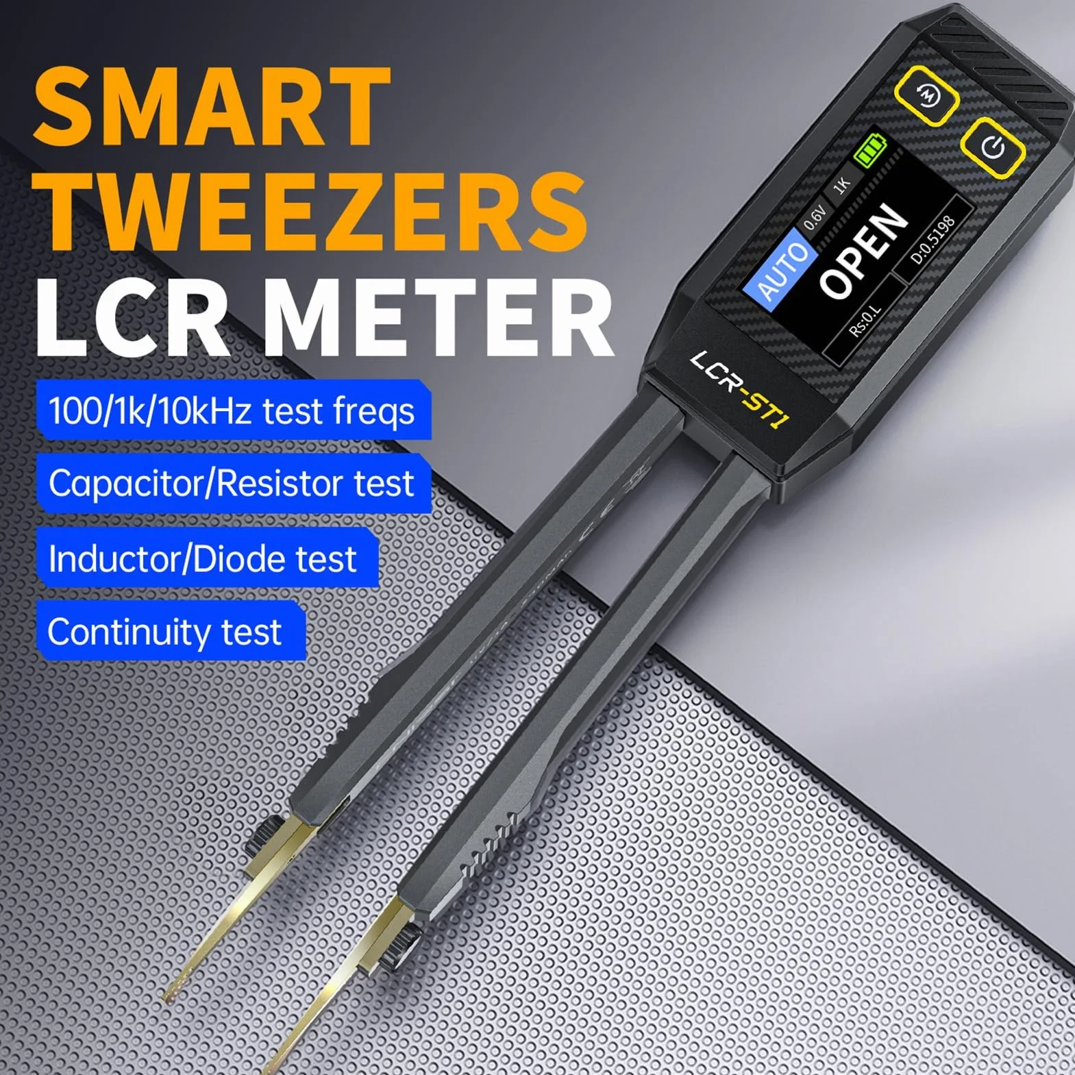 DEWIN LCR Messgerät, LCR-ST1 Smart Tweezer Bridge Kit Digitaler Messgerät Komponententester