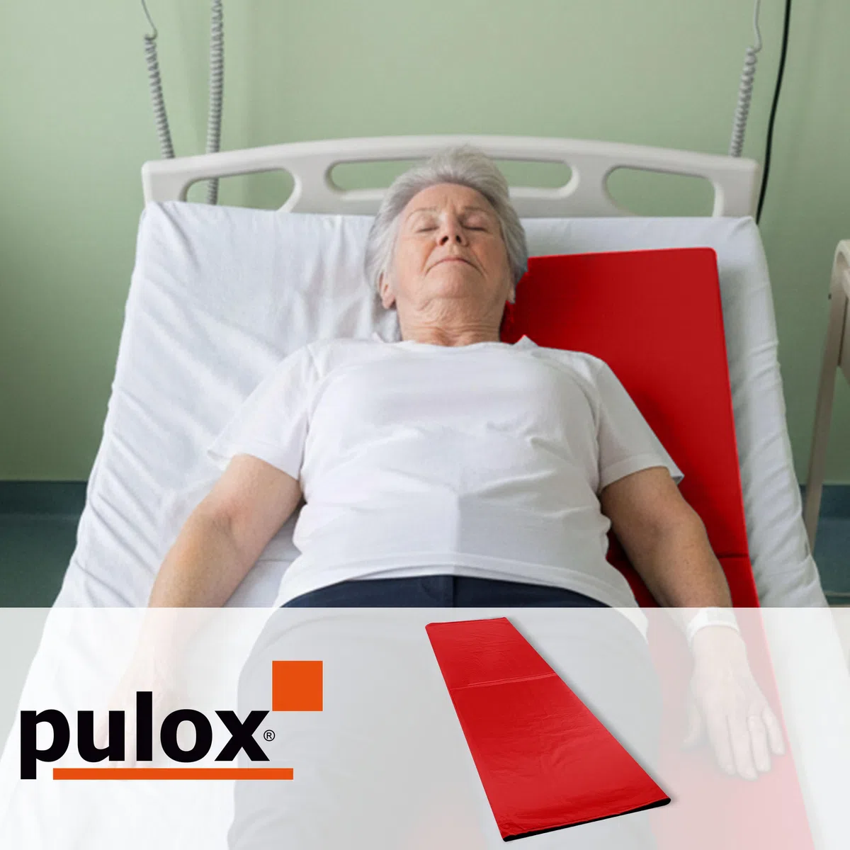 Pulox Ersatzbezug Rot für RB-100 Rollboard & Transferbrett | Abwaschbarer Austauschbezug für die Patientenumbettungshilfe, wechselbar, desinfizierbar und pflegeleicht
