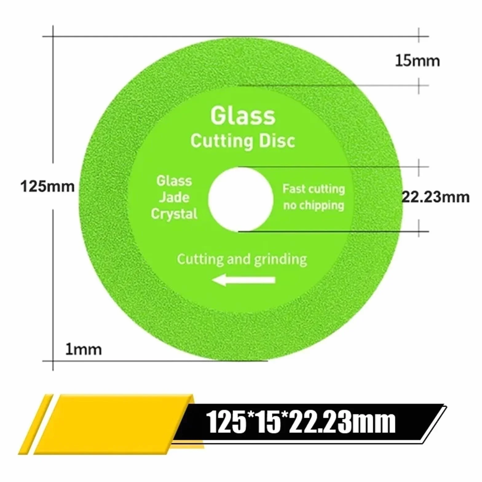 Schleifscheibe für Steinplatten Diamant-Sägeblätter, 10 Stück, 115 mm/125 mm, for Glas, Keramikfliesen, Marmor, Jade(10PCS 125x22.23mm)
